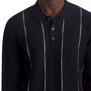 KARL LAGERFELD PARIS Men's Striped Long Sleeve Knit Sweater, Size: Large, NEW!